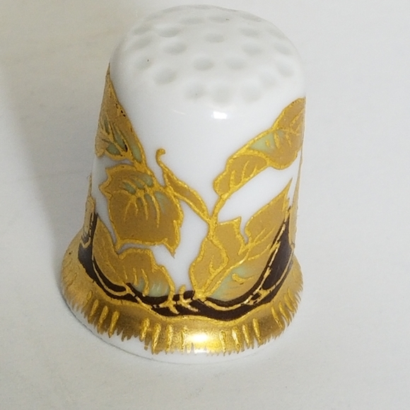 ✅Haviland Limoges France Thimble Gold Ceramic Hand Crafted - Picture 11 of 16